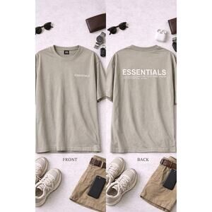 NWT DRI Essentials Men’s Casual Graphic Logo T-Shirt Olive Green Cotton Size L